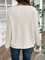 Ribbed Knit Two-tone Top (12)