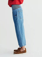 Smocked High-waisted Wide Leg Jeans (9)