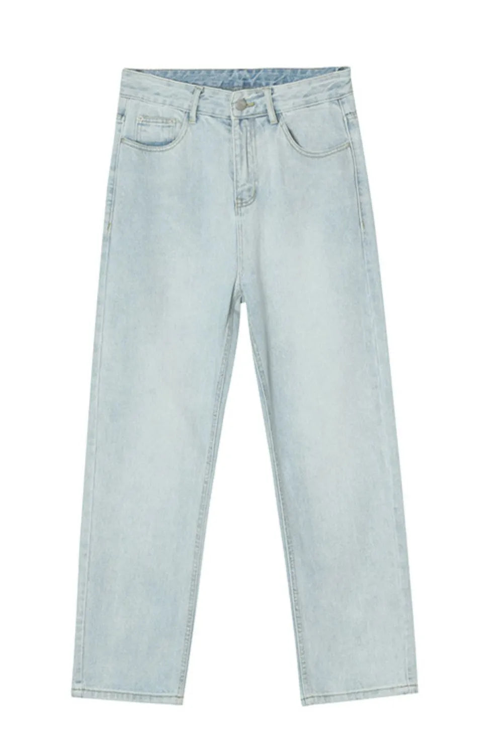 Washed Straight-leg Slim Jeans (3)