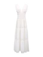 Tiered V-neck Sleeveless Maxi Dress (3)