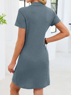 Johnny Collar Short Sleeve Dress (6)