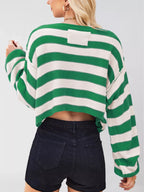 Striped Dropped Shoulder Sweater (18)