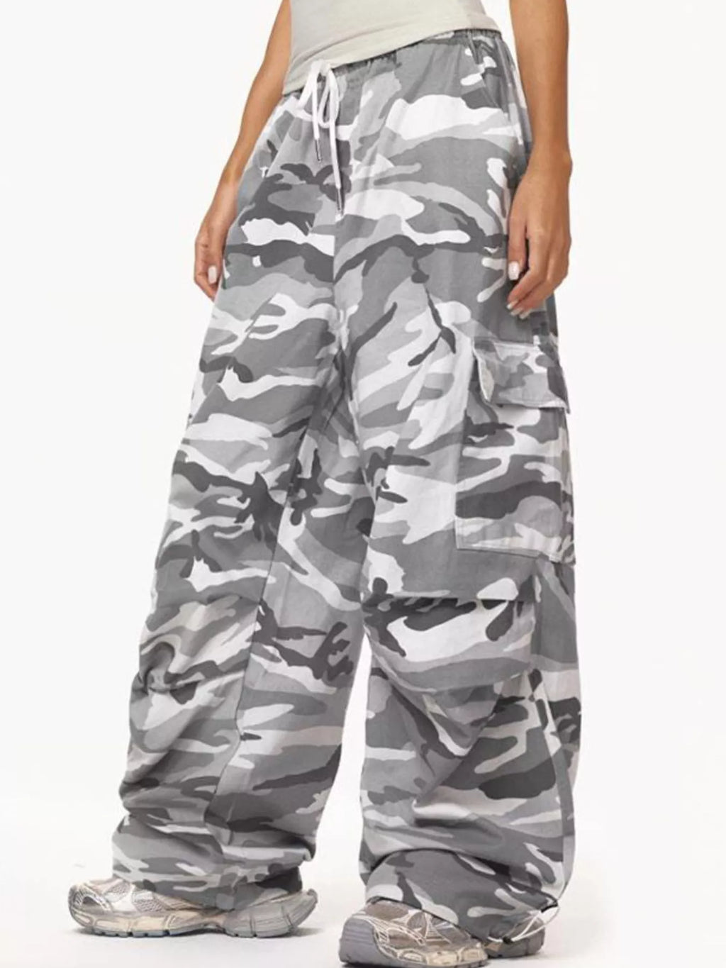 Camouflage Cargo Pants Drawstring Waist (5)
