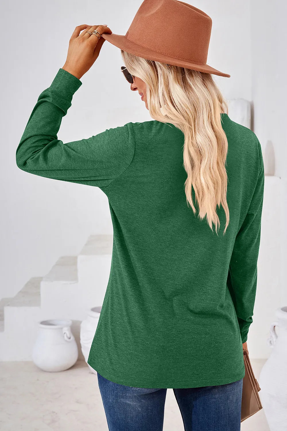 Notched Long Sleeve T-shirt (8)
