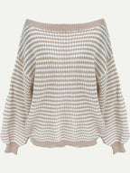 Striped Knit Boat Neck Sweater (24)