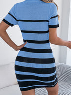 Striped Bodycon Knit Mini Dress (16)