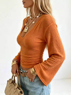 Slim Fit Flare Sleeve Top (10)
