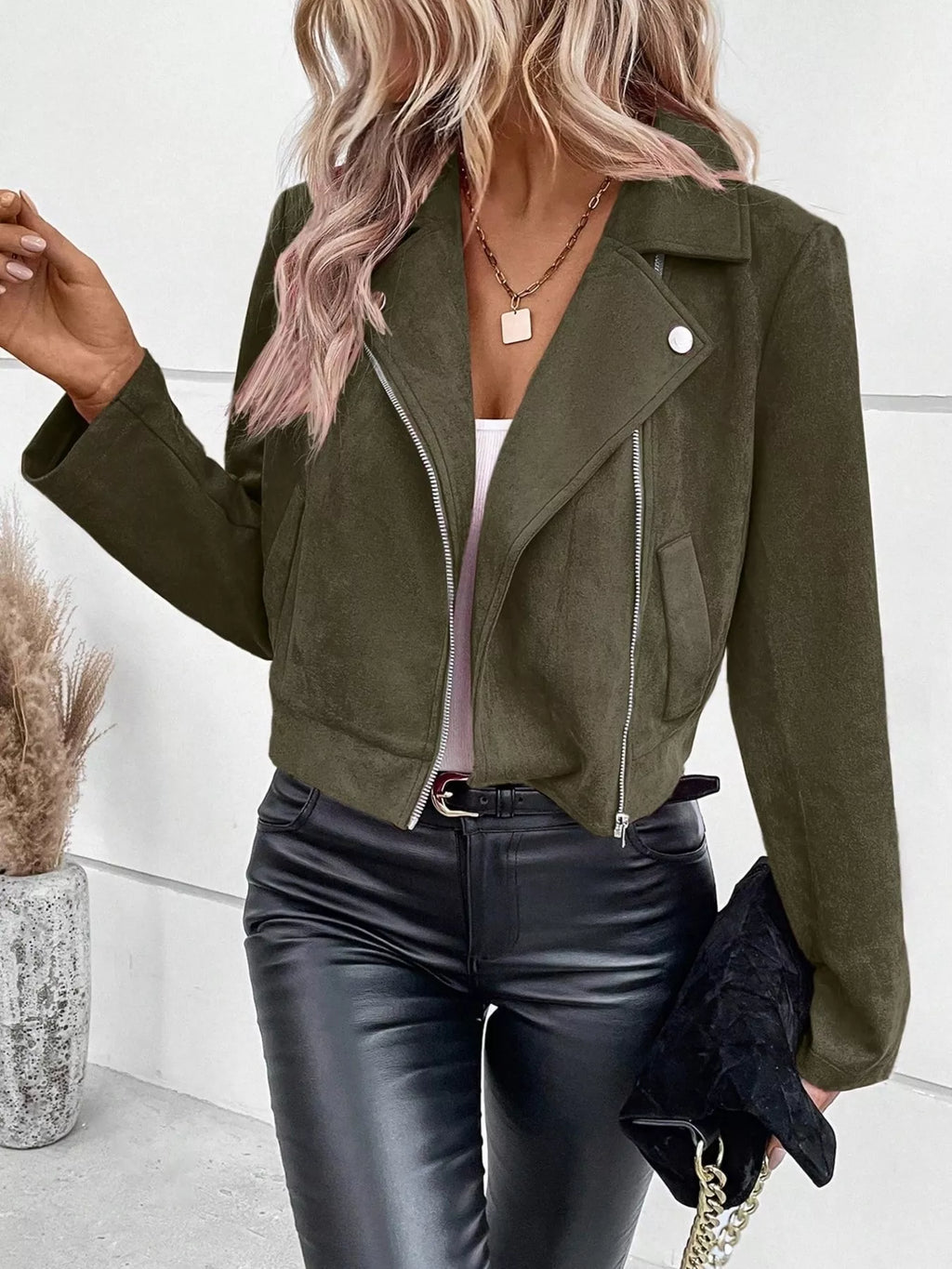 Suede Moto Jacket Zip Detail (16)