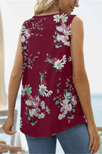 Printed Square Neck Curved Hem Tank (17)