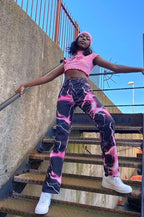 Street Versatile Printed Casual Jeans photo 1