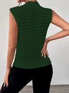 Hollow Out Round Neck Knit Tank (14)