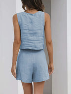Square Neck Tank Shorts Set (27)