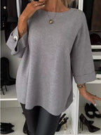 Full Size Round Neck Drop Shoulder Top Ribbed Trim Plus (2)