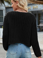 Round Neck Button Up Cardigan Pockets (16)