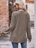 Round Neck Long Sleeve Casual T-shirt (21)
