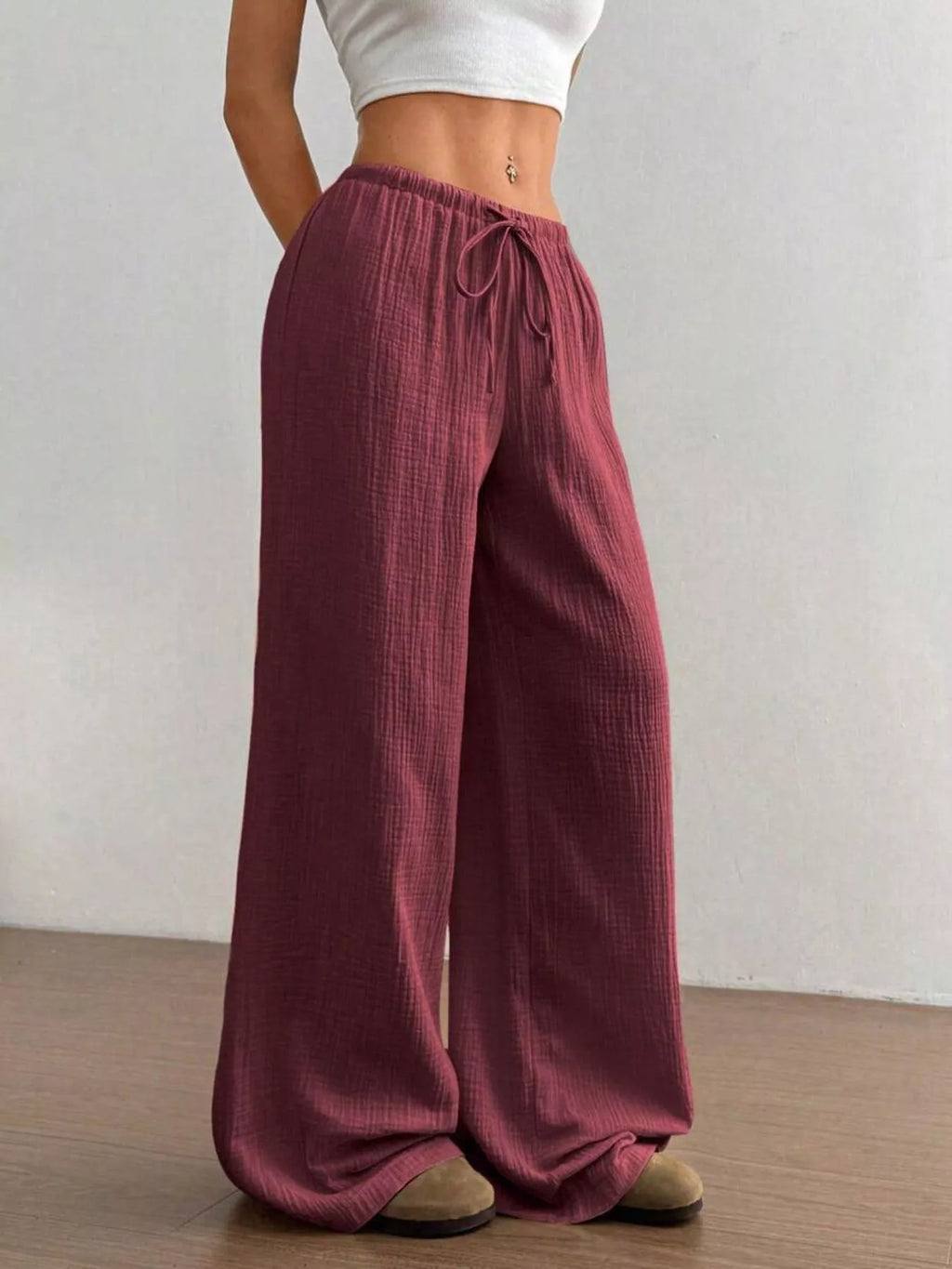Wide-leg Drawstring Pants (9)