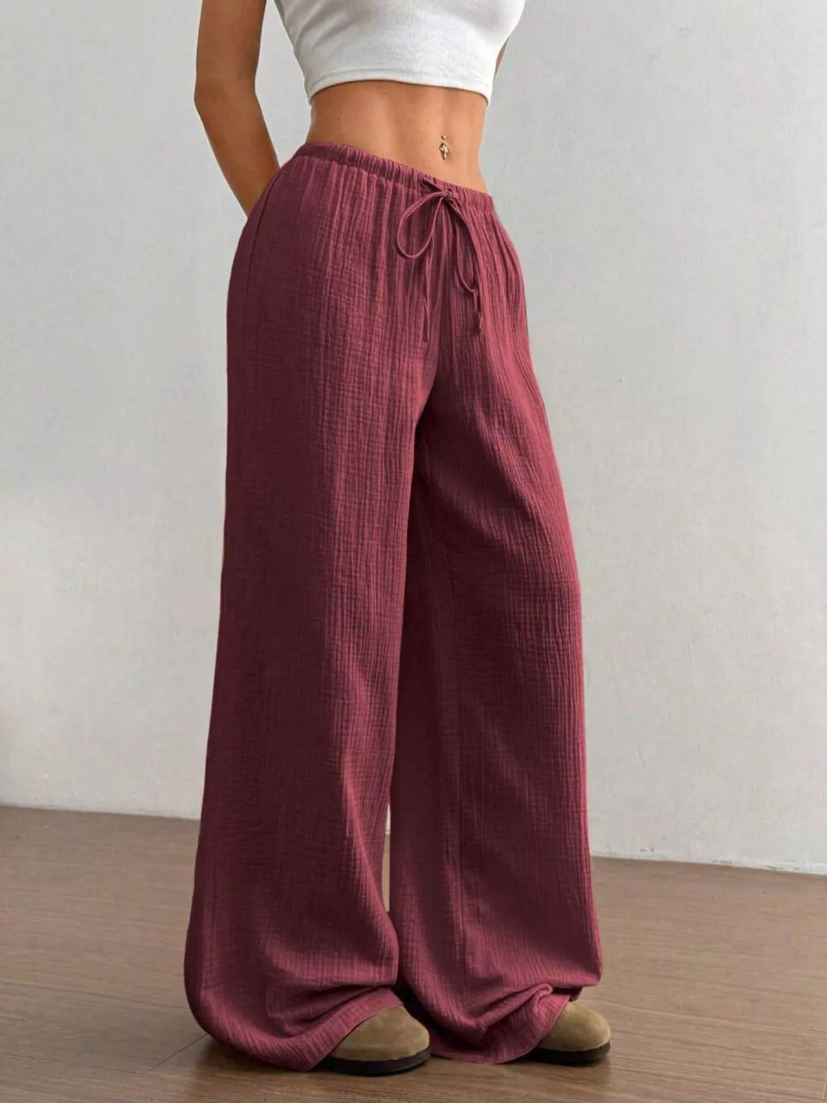 Wide-leg Drawstring Pants (9)