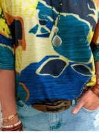 Contrast Round Neck Casual T-shirt (30)