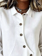 Full Size Asymmetrical Button Down Shirt Plus (2)