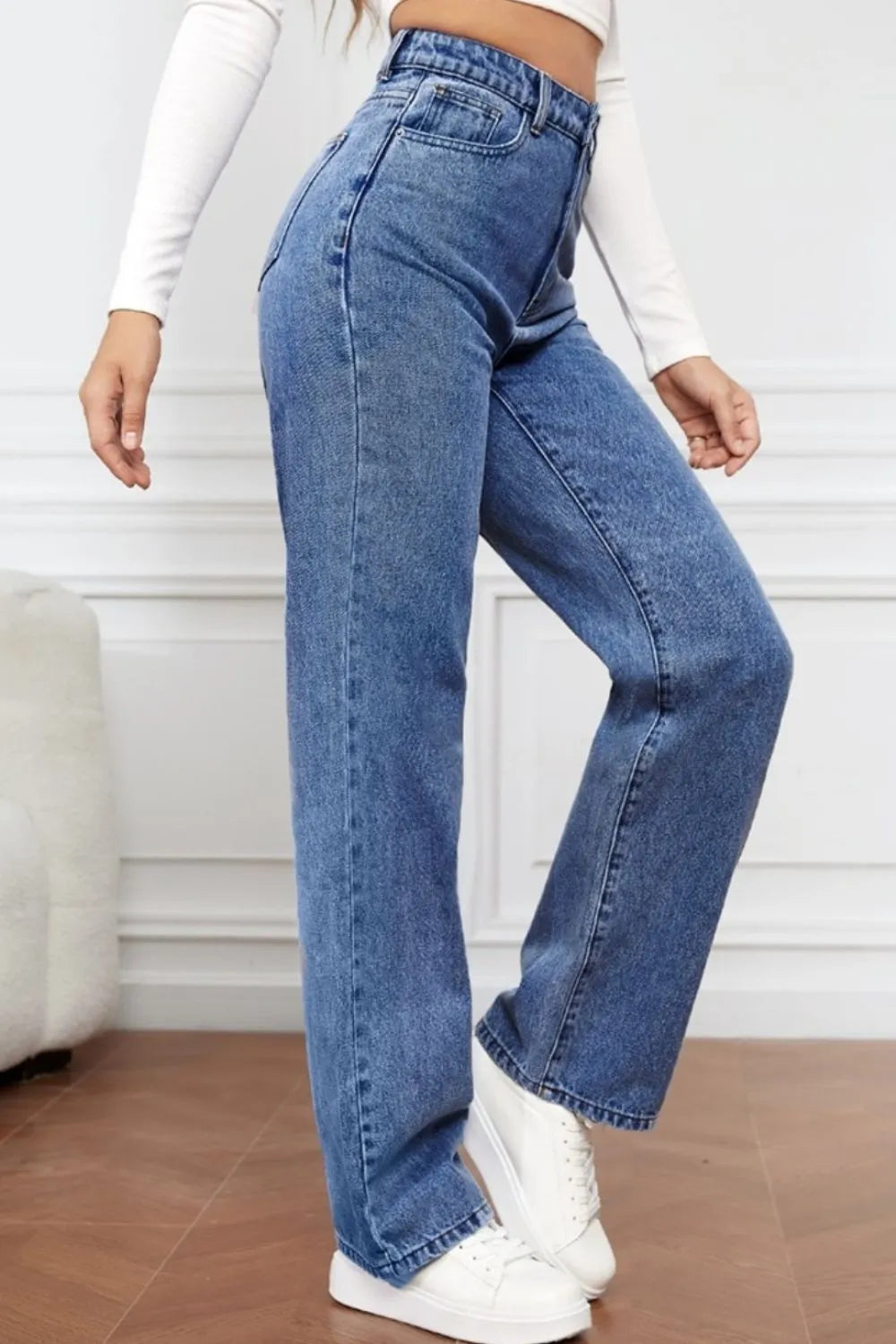 High Waist Straight Jeans (2)