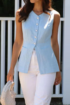 Button Down V-neck Vest (8)