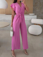 Surplice Wide Leg Belted Jumpsuit (12)