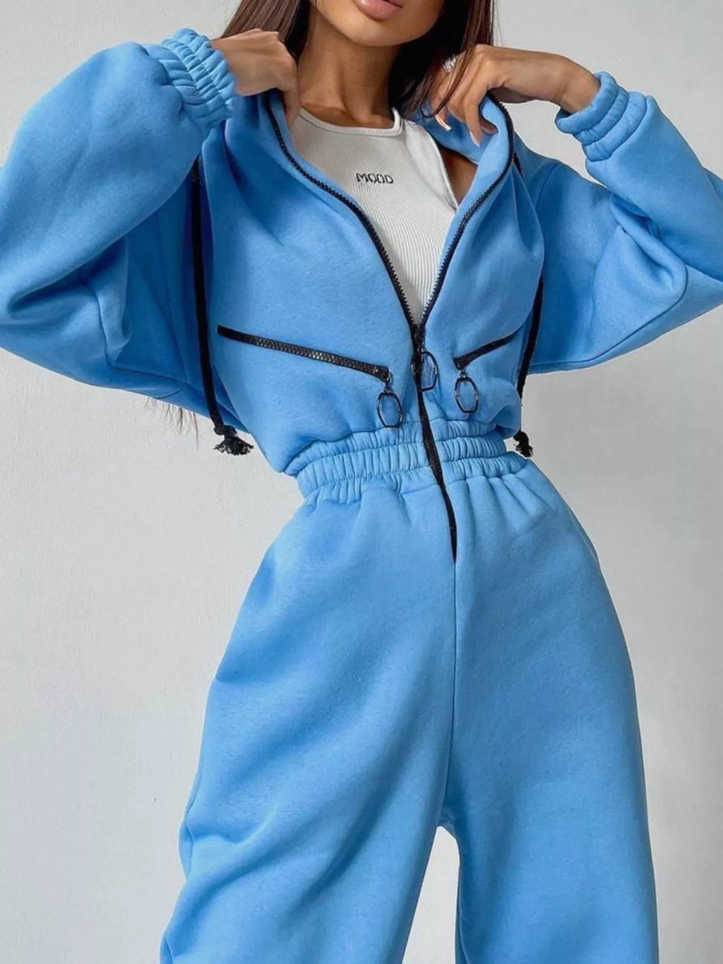 Zip Front Dropped Shoulder Jumpsuit (2)
