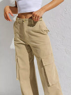 High-waisted Wide Leg Cargo Jeans (17)