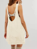 Round Neck Wide Strap Mini Dress Pockets (23)