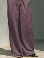 Full Size Turtleneck Sleeveless Top Wide Leg Pants Set Plus (24)