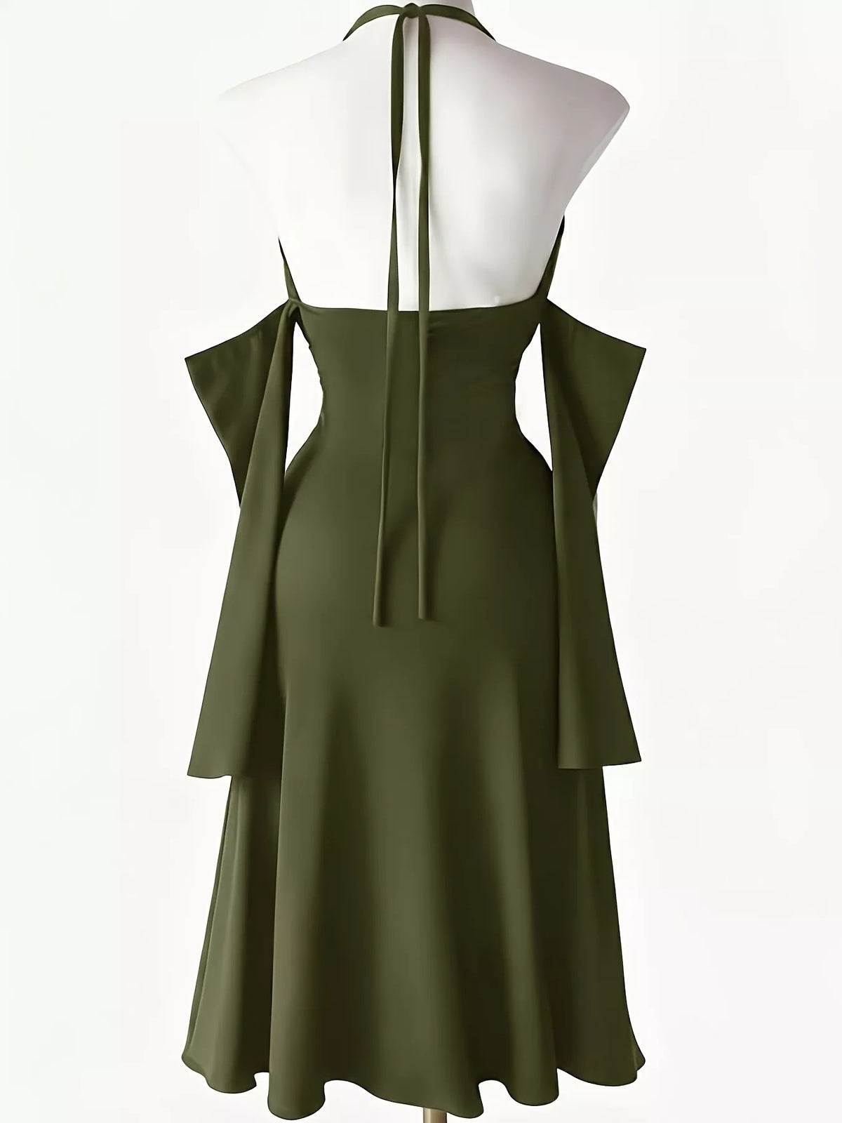 Halter Neck High-slit Bodycon Dress (5)