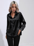 Collared Neck Buttoned Long Sleeve Shirt (20)