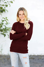 Round Neck Raglan Sleeve Sweater (10)