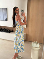 Printed Tie-strap Midi Dress (19)