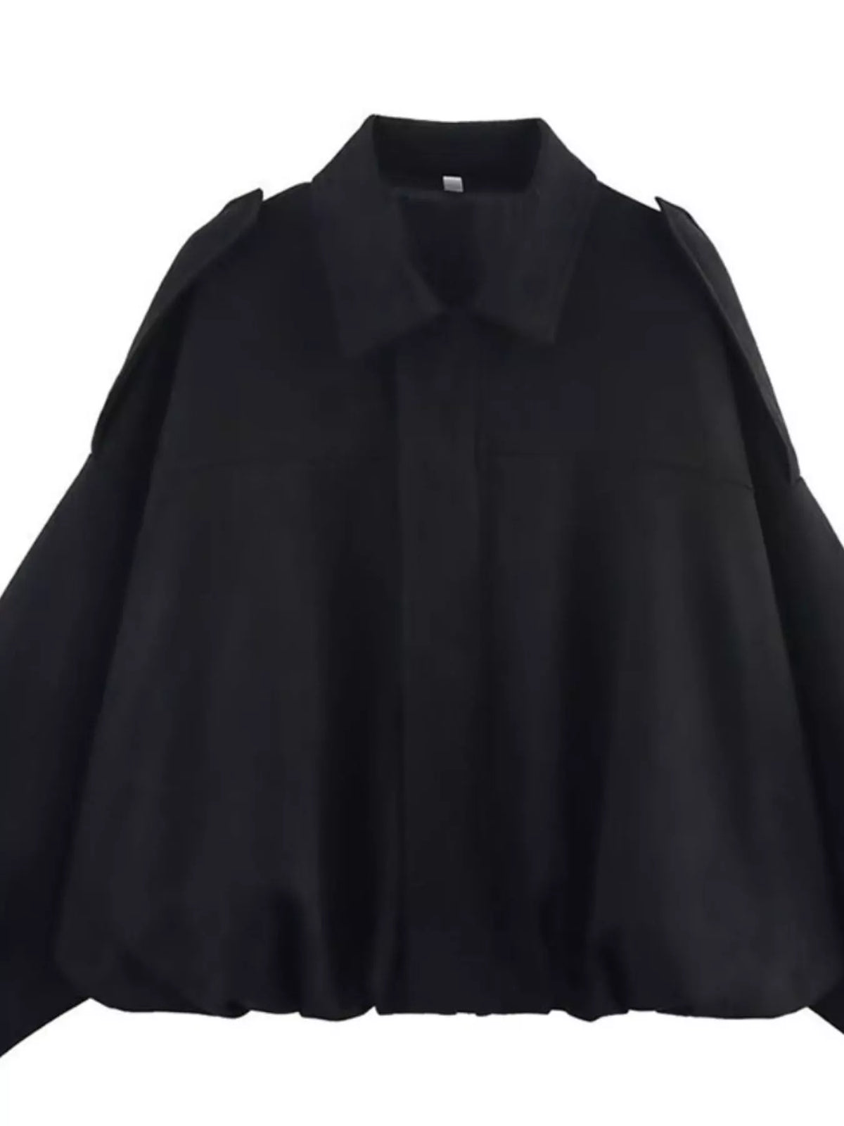 Collared Neck Dropped Shoulder Jacket (21)