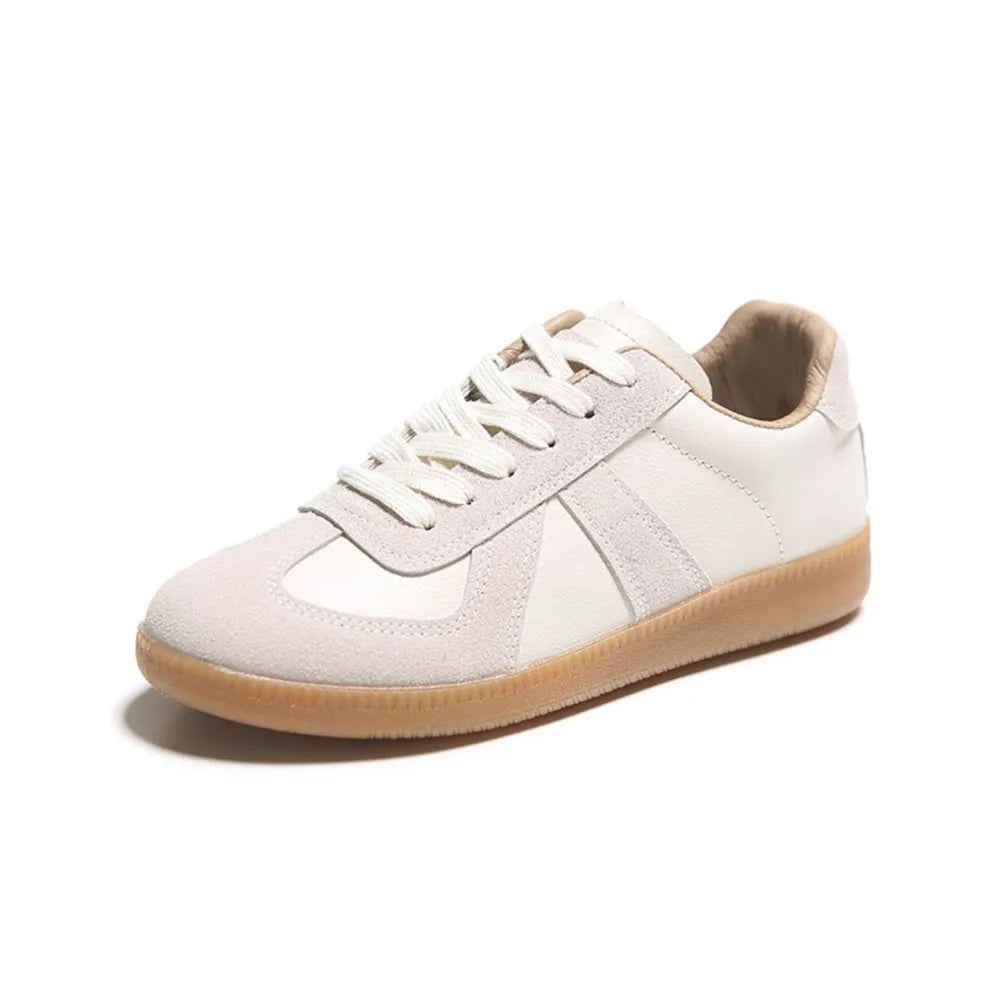Lace Up Round Toe Flat Sneakers (2)