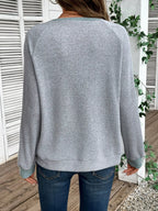 Ribbed Knit Two-tone Top (29)