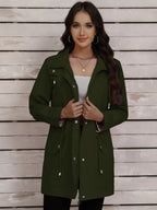 Drawstring Snap-down Trench Coat (22)