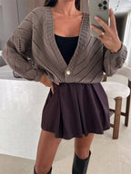Openwork Long Sleeve Cardigan
