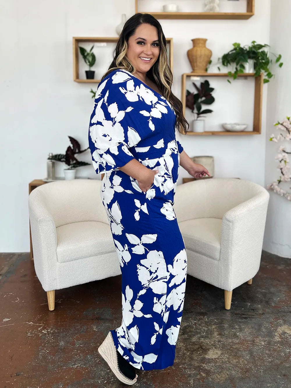 Full Size Printed Tie Back Wide Leg Jumpsuit (10)