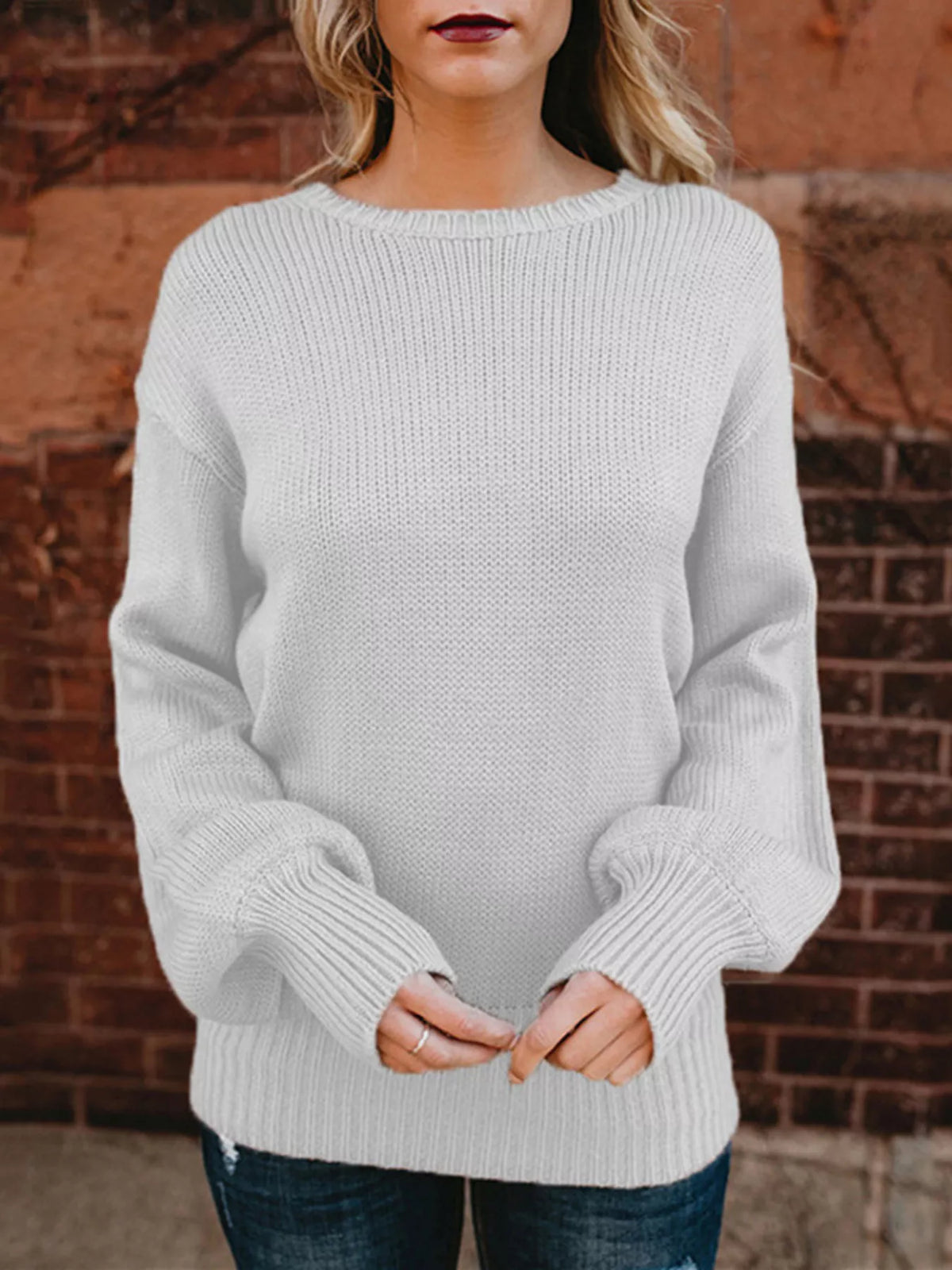 Tied Back Long Sleeve Sweater (11)
