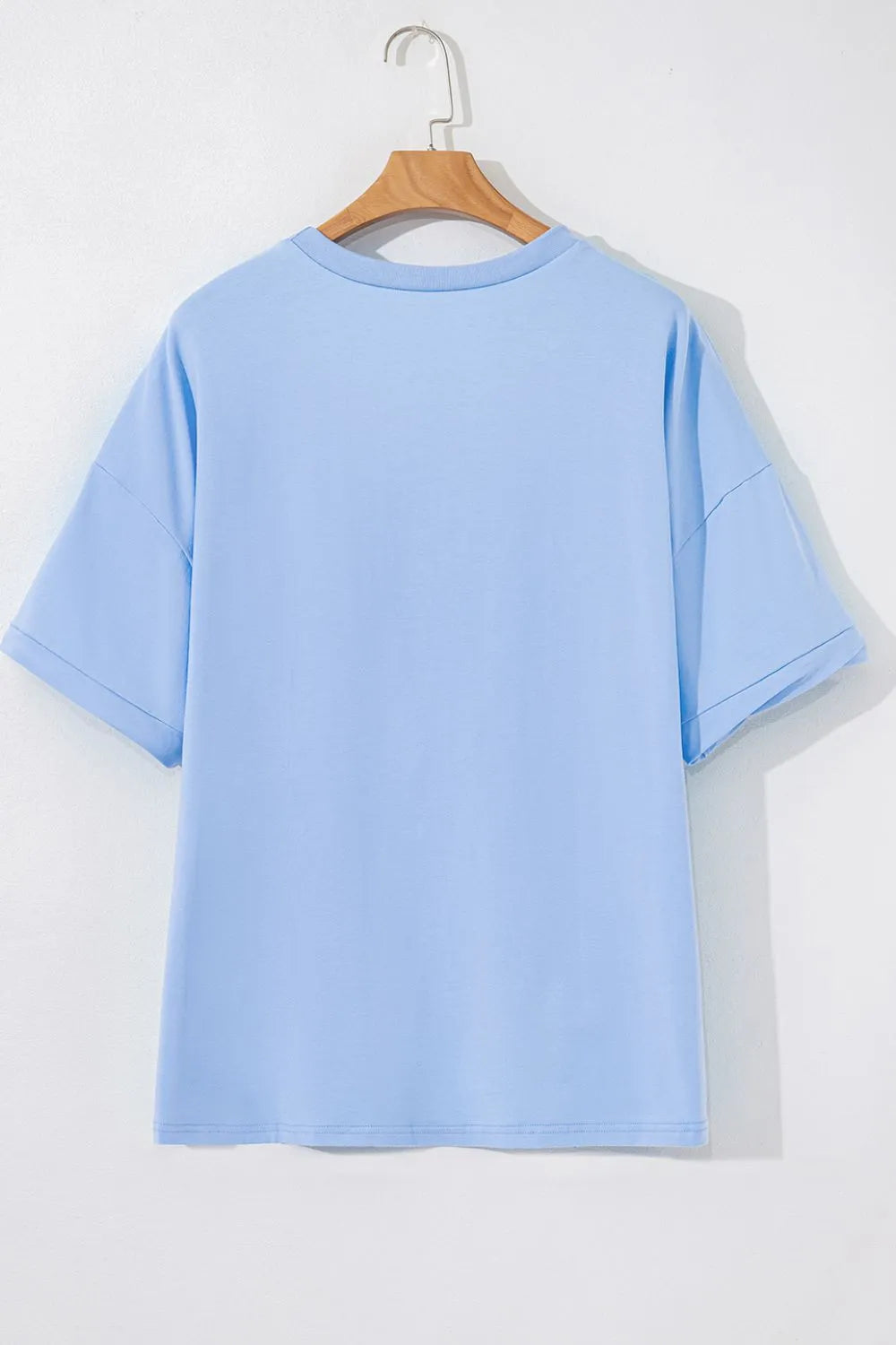 Loose Half Sleeve Hi Low Hem T Shirt (4)