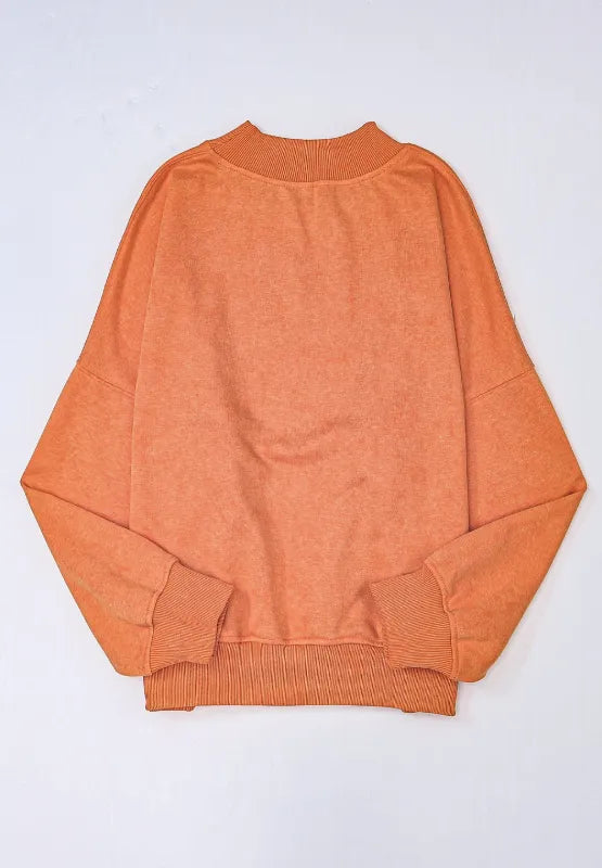 Mock Neck Dropped Shoulder Sweatshirt (21)