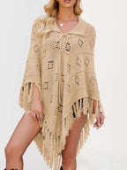 Fringe Openwork Knit Cover Up (13)