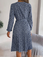 Ditsy Floral Tie Waist Pleated Dress (12)