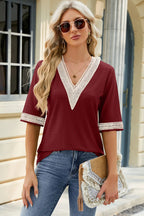 V-neck Half Sleeve T-shirt (3)