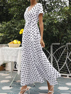 Polka Dot Wrap Maxi Dress (2)