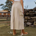 American-style Denim Casual Midi Skirt photo 1