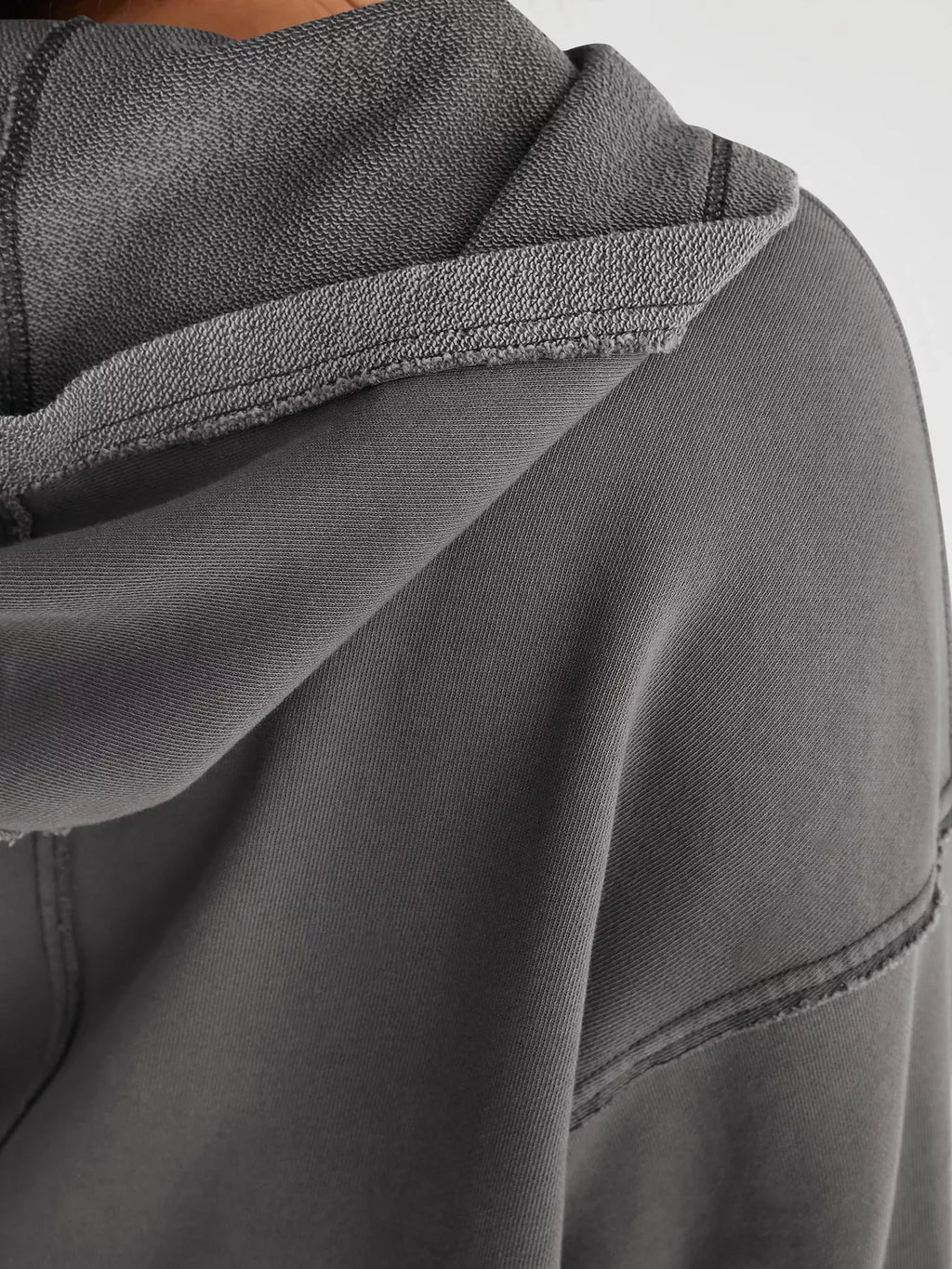Dropped Shoulder Cropped Hoodie (24)