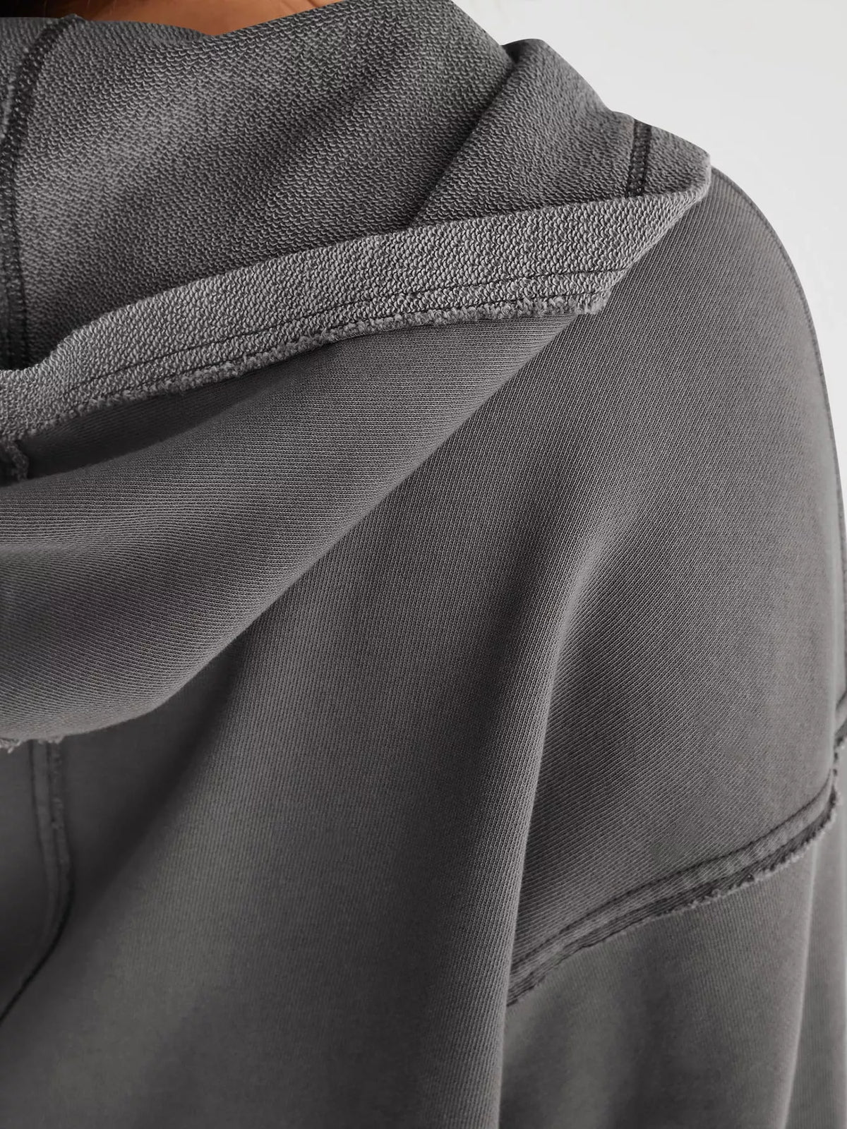Dropped Shoulder Cropped Hoodie (24)